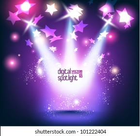 stylish digital spotlight vector design