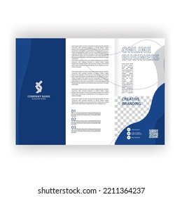 Stylish Digital Technology, Blue Color Theme brouchure Design Template Modern brouchure design