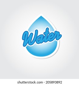 Stylish digital vector design. Blue banner with water drop