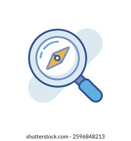 Stylish discovery icon designed for scientific themes.
