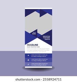 Stylish display standee roll up banner template