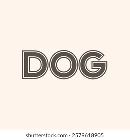 Stylish Dog Typography Vector Illustration with Creative Text Design Template and Colorful Background for Pet and Animal Lovers