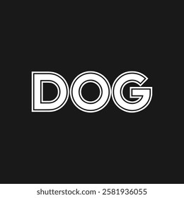 Stylish Dog Typography Vector Illustration with Creative Text Design Template and Colorful Background for Pet and Animal Lovers