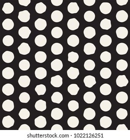 Stylish Doodle Scattered Shapes. Artistic Hand Drawn Texture. Vector Seamless Black And White Freehand Pattern