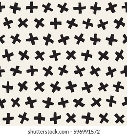 Stylish Doodle Scattered Shapes. Artistic Hand Drawn Texture. Vector Seamless Black And White Freehand Pattern