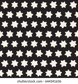Stylish Doodle Scattered Shapes. Artistic Hand Drawn Texture. Vector Seamless Black And White Freehand Pattern