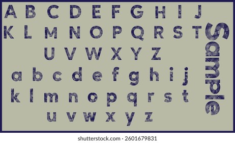 Stylish Dotted halftone cutting a to z fonts set collection, Isolated vector cutout fonts set.