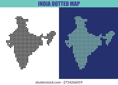 Stylish dotted map design of India suitable for business reports posters websites and dashboards