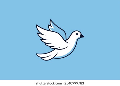 "Stylish dove of peace vector clipart, perfect for print designs and digital projects."






