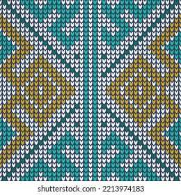 Stylish downward arrow lines knitting texture geometric seamless pattern. Rug knitwear structure imitation. Winter seamless knitted pattern. Christmas spirit backdrop.
