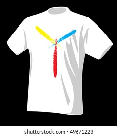Stylish drawing on a T-shirt