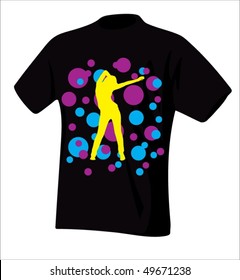 Stylish drawing on a T-shirt
