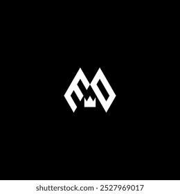 Elegante logotipo de letra inicial ED con diseño limpio y minimalista.