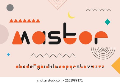 stylish editable color cartoon alphabet letter logo design