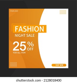 Elegante y editable plantilla de banner de publicación en medios sociales para marketing digital. Promoción de marca de moda. Historia. Ilustración del vector