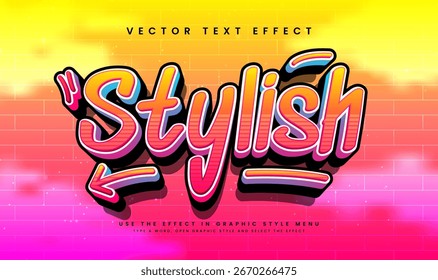 Stylish Editable Vector Text Effect Neon Glow