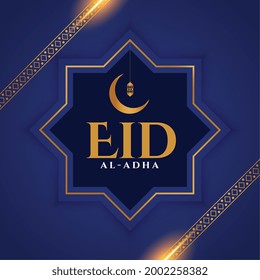 stylisches Design der eid-adha-blauen islamischen Karte