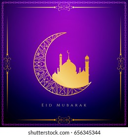 Stylish Eid Mubarak background design