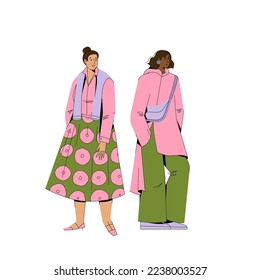 Stylish elderly in fashion clothing. Happy aged person in fashionable outfit.