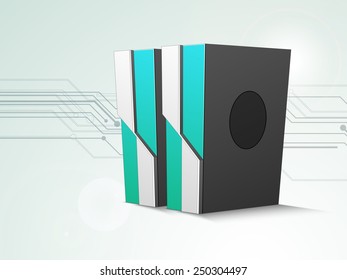 Elegantes altavoces electrónicos en alta tecnología.