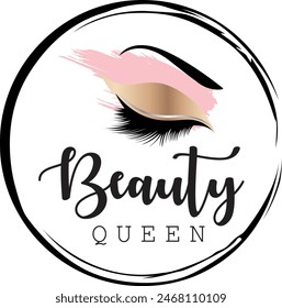 A stylish and elegant beauty logo design, perfect for beauty salons, cosmetic brands, and skincare products, reflecting beauty and sophistication.