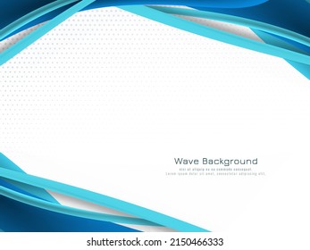 Stylish elegant blue wave design background vector