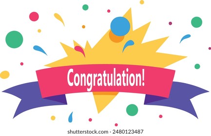 Stylish And Elegant Congratulation Card Template