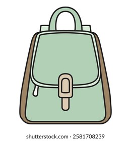 A stylish and elegant green backpack, designed for both fashion and function. 