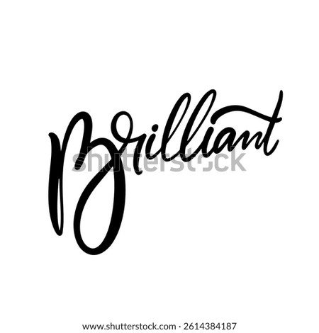 Stylish and elegant handwritten logo showcasing the word 'Brilliant'. Ideal for branding and creative use.