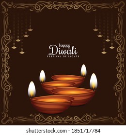 Stylish elegant Happy Diwali background design