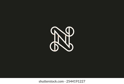 Elegante Vector con logotipo de letra inicial N. Letra inicial N Monograma Elegante Logo Inspiración. Carácter del logotipo de la letra N de Premium. Ilustración del logotipo del Vector del alfabeto