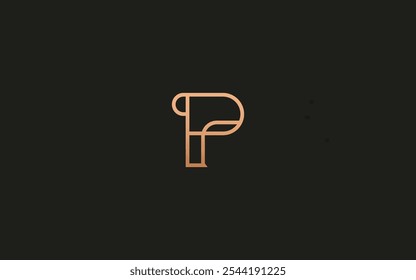 Stylish Elegant Initial Letter P Logo Vector. Initial Letter P Monogram Elegant Logo Inspiration. Premium Golden Letter P Logo Character. Alphabet Vector Logo Illustration