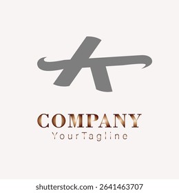 Stylish and elegant letter K AND T logo, perfect for high-end fashion brands, beauty products, and modern boutique identities. Timeless and minimal look for upscale branding.