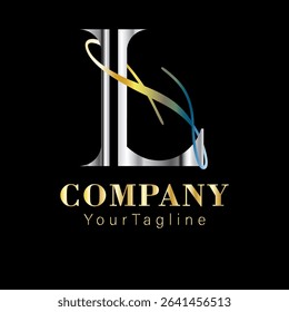Stylish and elegant letter L logo, perfect for high-end fashion brands, beauty products, and modern boutique identities. Timeless and minimal look for upscale branding.