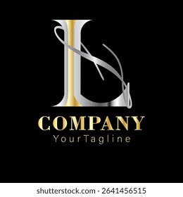 Stylish and elegant letter L logo, perfect for high-end fashion brands, beauty products, and modern boutique identities. Timeless and minimal look for upscale branding.