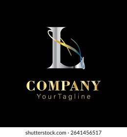Stylish and elegant letter L logo, perfect for high-end fashion brands, beauty products, and modern boutique identities. Timeless and minimal look for upscale branding.