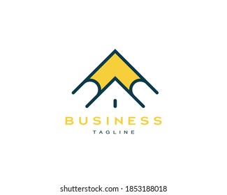 Stylish and elegant logo of modern house and plane. It would be perfect for housing ,real estate, home services, and any related services.