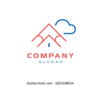 Stylish and elegant logo of modern house and plane. It would be perfect for housing ,real estate, home services, and any related services.