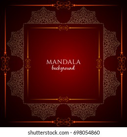 Stylish elegant mandala design background