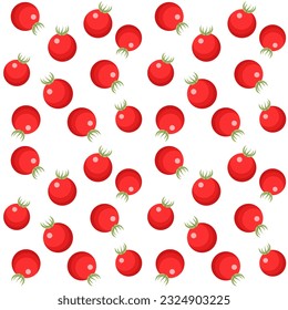 Stylish elegant seamless pattern - cherry tomatoes on a white background