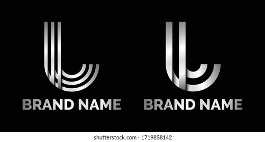 Elegante y elegante logotipo Silver J