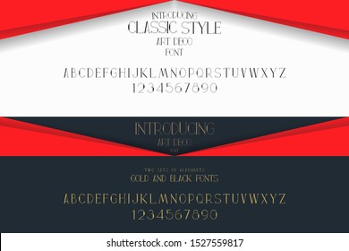 Stylish elegant vector composite font. Set of gold and black letters english alphabet. Vector illustration.