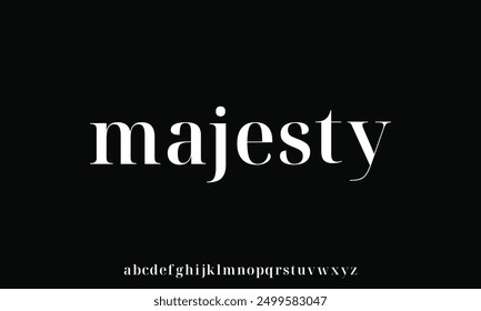 Stylish elegant vector composite font. set of letters english alphabet. uppercase letters and numbers