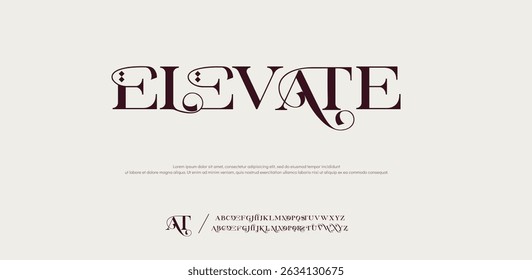 Stylish Elevate  Typeface for Luxury Branding and Elegant Typography Decorative and Fancy Font 