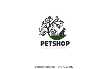 Stylish emblem symbolizing the joy of pet ownership, with whimsical and charming illustrations.