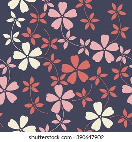 Stylish endless pattern with decorative flowers can be used for cover, design fabric, textile, greeting card and more creative ideas.