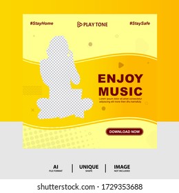 Stylish Enjoy Music Social Media Post Banner