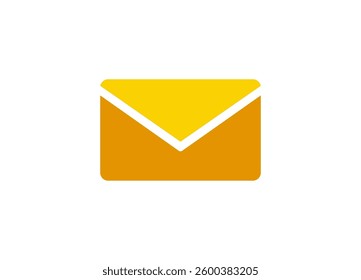 Stylish envelope with a yellow and orange design. clean lines create a modern, minimalist look.
