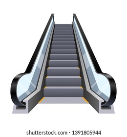 Stylish escalator vector design illustration isolated on white background