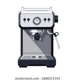 Ilustración elegante de la máquina del espresso para la marca del café y el diseño del producto